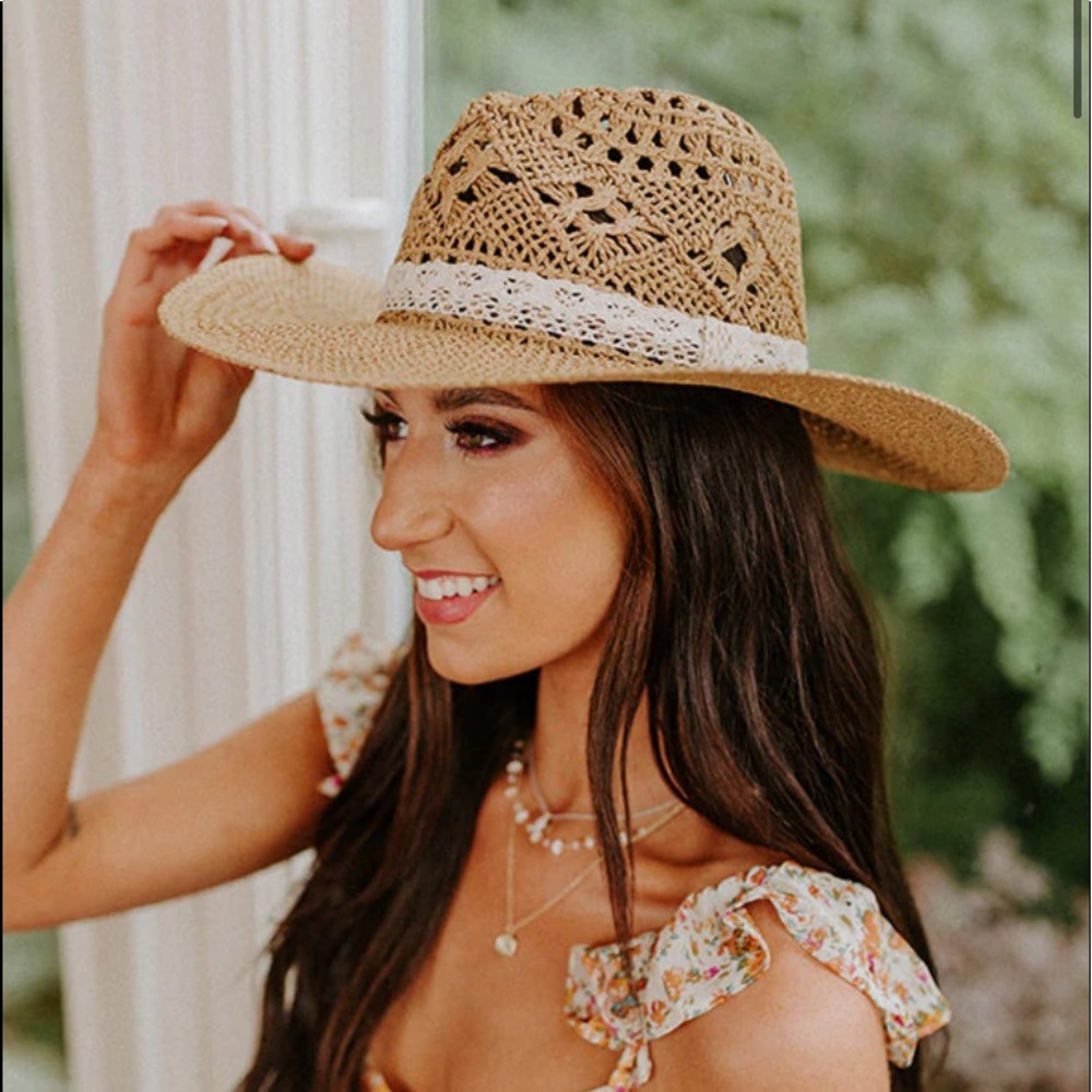 Tan Woven Sun Hat